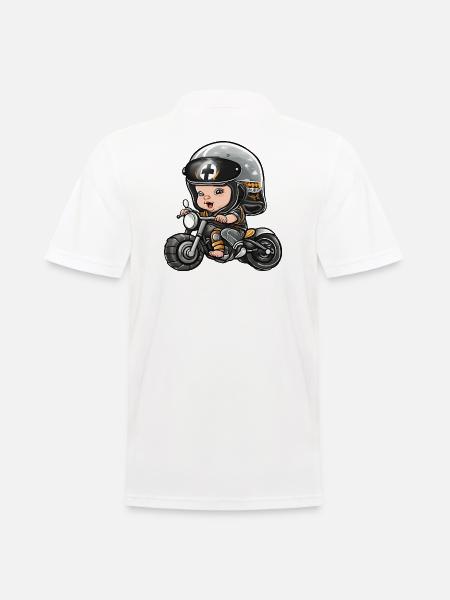 bébé motard, futur motard, baby biker - Polo Homme - blanc