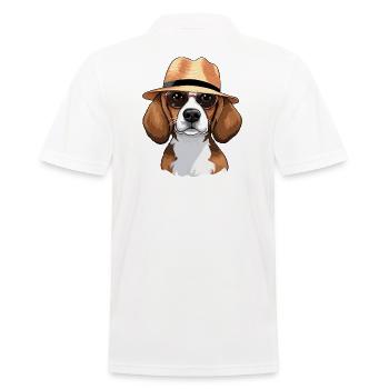 Kavalier König Charles, Beagle, Hund - Männer Poloshirt - Weiß - Hinten - Kai (181cm)