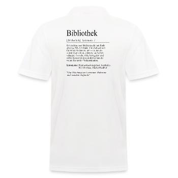 Dire de l’Université « Bibliothèque » Cadeau d’Etudiant, Etudiants - Polo Homme - blanc - Dos - Kai (181cm)