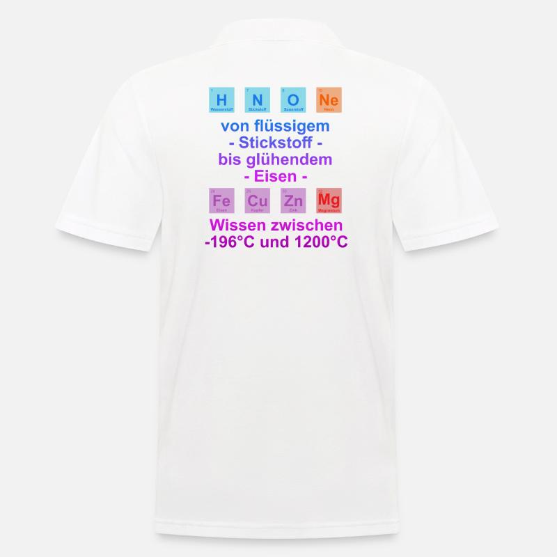 Unispruch "auf Temperatur" Geschenk, Studenten - Männer Poloshirt - Weiß