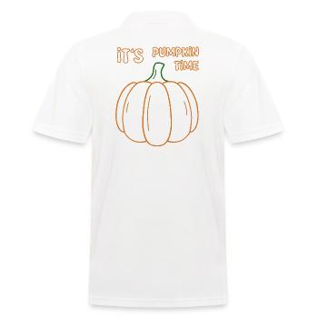 Its Pumpkin Time Illustration - Männer Poloshirt - Weiß - Hinten - Kai (181cm)