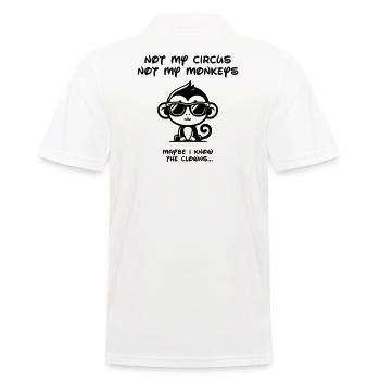 Not my Circus - Black - Männer Poloshirt - Weiß - Hinten - Kai (181cm)