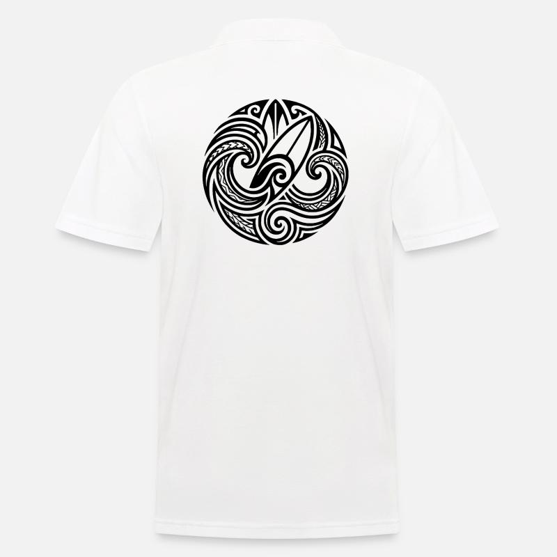Island Flow Back - Männer Poloshirt - Weiß