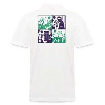 TENNIS WORLD - IA WB générée - Polo Homme - blanc - Dos - Kai (181cm)