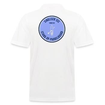 Singliser See Stand-Up-Paddleboard - Männer Poloshirt - Weiß - Hinten - Kai (181cm)