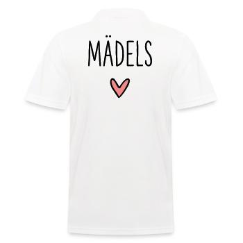 Mädels Herz Geschenk Freundschaft Liebe - Männer Poloshirt - Weiß - Hinten - Kai (181cm)