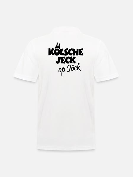 Kölsche Jeck op Jöck Kölsch Köln - Männer Poloshirt - Weiß