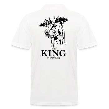 Greyhound King of everything Dog Saying Wilsigns - Men's Polo Shirt - white - Back - Kai (181cm)