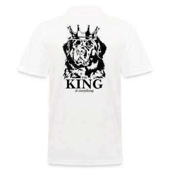 Terre-Neuve Roi de tout ce qui dit chiens - Polo Homme - blanc - Dos - Kai (181cm)