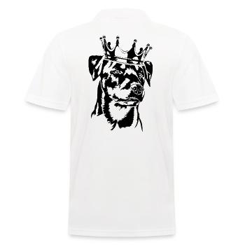 Deutscher Jagdterrier Krone Hund Hunde Wilsigns - Männer Poloshirt - Weiß - Hinten - Kai (181cm)