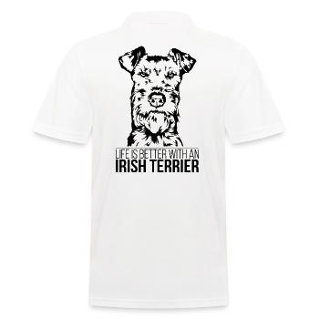La vie des terriers irlandais est meilleure Chiens Chiens Wilsigns - Polo Homme - blanc - Dos - Kai (181cm)