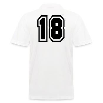 18 - Männer Poloshirt - Weiß - Hinten - Kai (181cm)