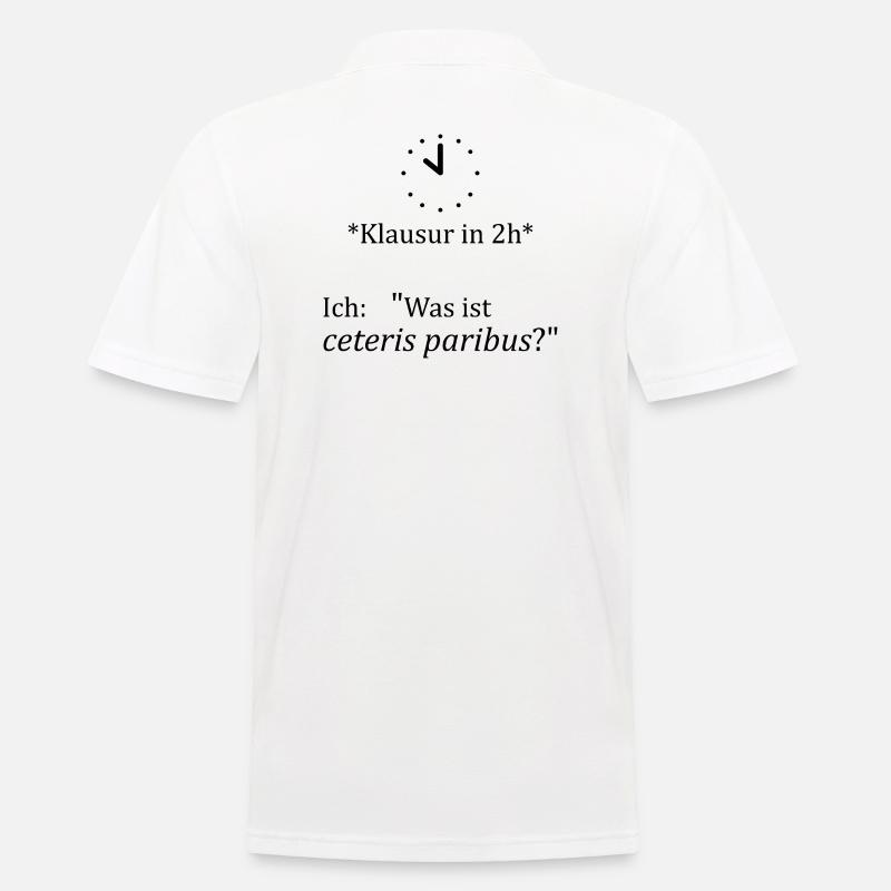 Unispruch "ceteris paribus" Geschenk, Studenten - Männer Poloshirt - Weiß