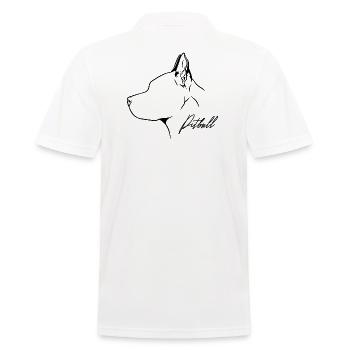 American Pitbull Profil Hunde Hund Wilsigns - Männer Poloshirt - Weiß - Hinten - Kai (181cm)