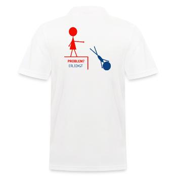 Drôle de dicton – problème ? Fait! - Polo Homme - blanc - Dos - Kai (181cm)