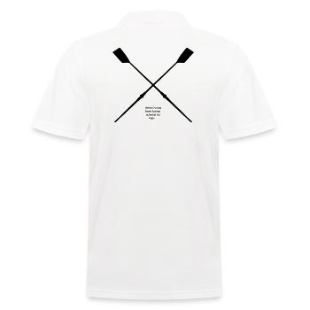 Rudershirt mit Sehtest - Männer Poloshirt - Weiß - Hinten - Kai (181cm)