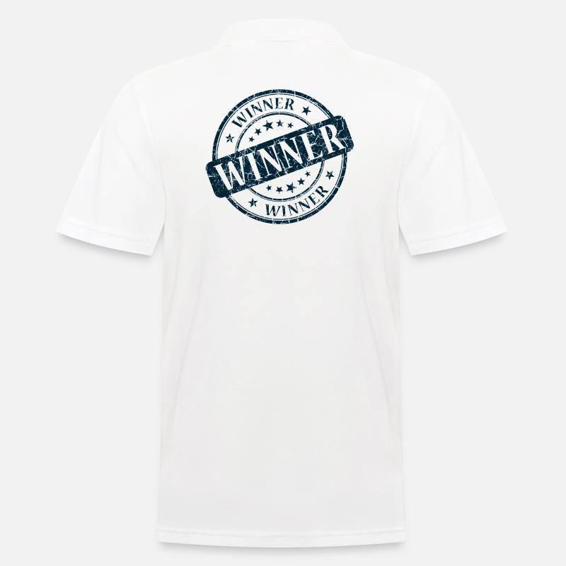 Gewinner, Gewinner, Beste, Gewinner, Beste - Männer Poloshirt - Weiß
