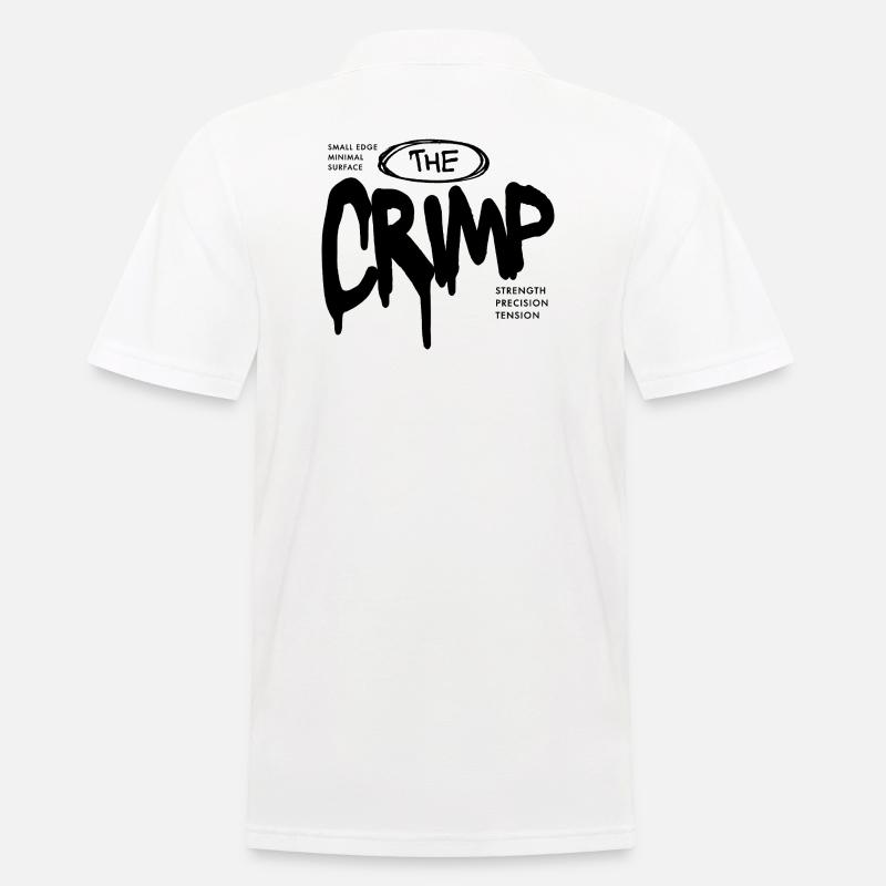 Small Climbing hält den Crimp-Boulder-Slang - Männer Poloshirt - Weiß