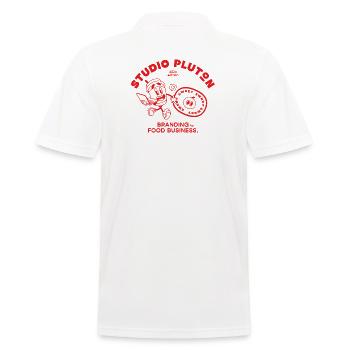 Studio Pluton - 2024 Edition (red) - Men's Polo Shirt - white - Back - Kai (181cm)