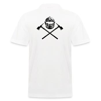casque_pompier_deux haches - Polo Homme - blanc - Dos - Kai (181cm)