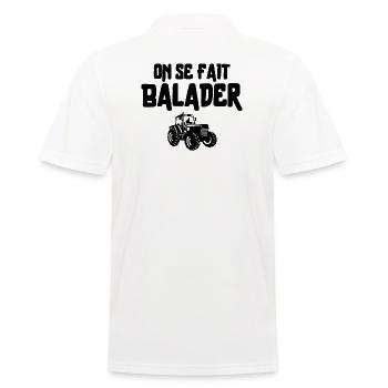 Bauer, Bauer, Bauer, Traktor - Männer Poloshirt - Weiß - Hinten - Kai (181cm)