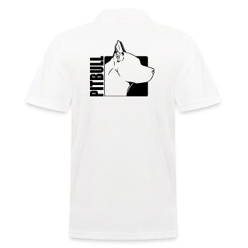 American Pitbull Profil Hunde Hund Wilsigns - Männer Poloshirt - Weiß - Hinten - Kai (181cm)