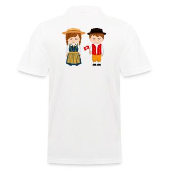 Suisse, je suis Suisse, petits Suisse - Polo Homme - blanc - Dos - Kai (181cm)