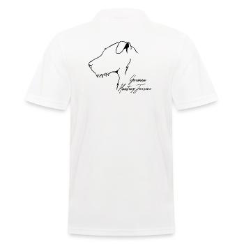 Profil de Terrier de Chasse Allemand Chiens Chien Wilsigns - Polo Homme - blanc - Dos - Kai (181cm)