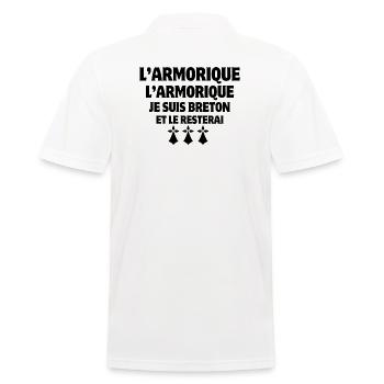 Bretagne, je suis Breton, Armorique - Polo Homme - blanc - Dos - Kai (181cm)