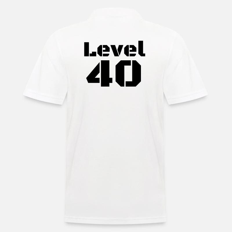 Level 40 - Männer Poloshirt - Weiß