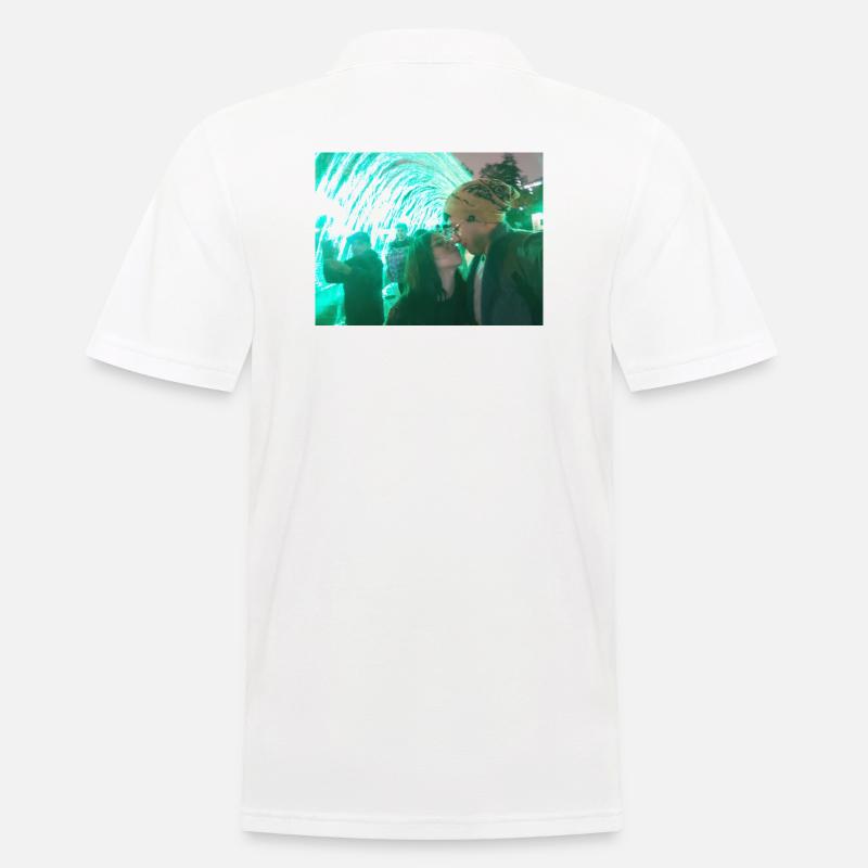 Baisers sous un néon vert - Polo Homme - blanc