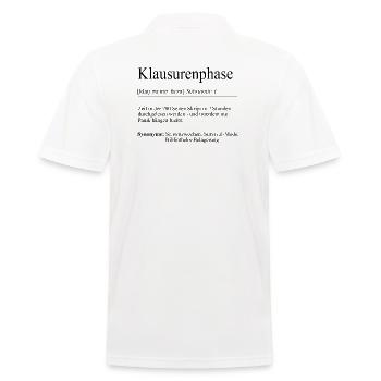 Unispruch « Phase d’examen » Cadeau, étudiants - Polo Homme - blanc - Dos - Kai (181cm)