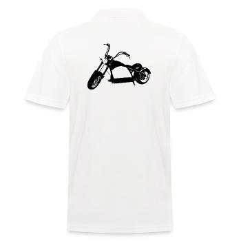E-Chopper - Männer Poloshirt - Weiß - Hinten - Kai (181cm)