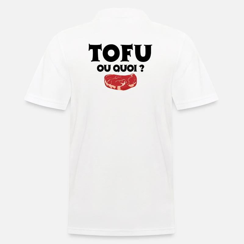 vegetarisch, vegan, Tofu - Männer Poloshirt - Weiß