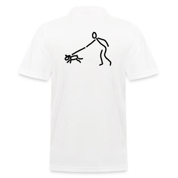 iYpsilon Hund gassi - Männer Poloshirt - Weiß - Hinten - Kai (181cm)