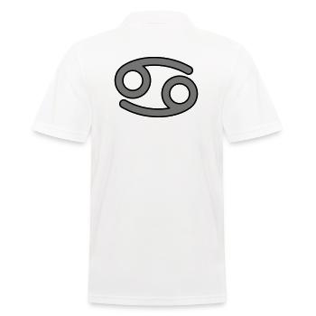 Krebs Horoskop Tierkreiszeichen Sternzeichen - Männer Poloshirt - Weiß - Hinten - Kai (181cm)