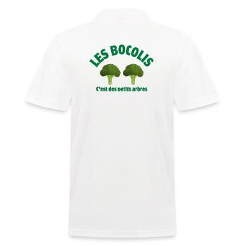 brocoli, légumes, végan, brocoli humour - Polo Homme - blanc - Dos - Kai (181cm)