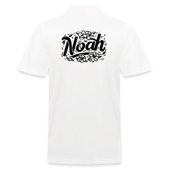 Le Noé aux fleurs - Polo Homme - blanc - Dos - Kai (181cm)
