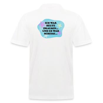 Ich war draußen | Sarkasmus Retro Meme - Männer Poloshirt - Weiß - Hinten - Kai (181cm)