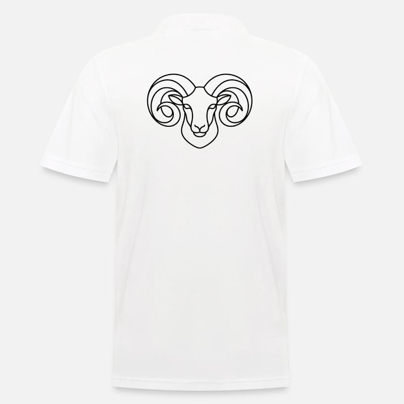 Strong ram's head - Men's Polo Shirt - white