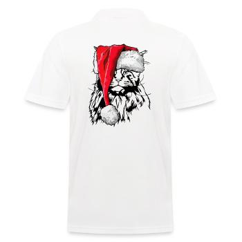 Père Noël Maine Coon Noël chat Wilsigns - Polo Homme - blanc - Dos - Kai (181cm)