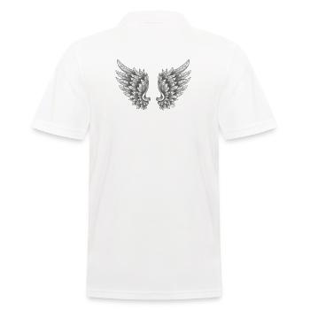 Angelwings Flügel Engel weiß - Männer Poloshirt - Weiß - Hinten - Kai (181cm)