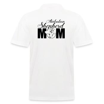 Australian Shepherd Profil Mom Hunde Hund Wilsigns - Männer Poloshirt - Weiß - Hinten - Kai (181cm)