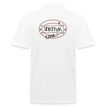 Abitur Matura Schule - Männer Poloshirt - Weiß - Hinten - Kai (181cm)