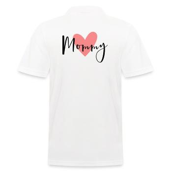 Mommy Herz Liebe Geschenk - Männer Poloshirt - Weiß - Hinten - Kai (181cm)