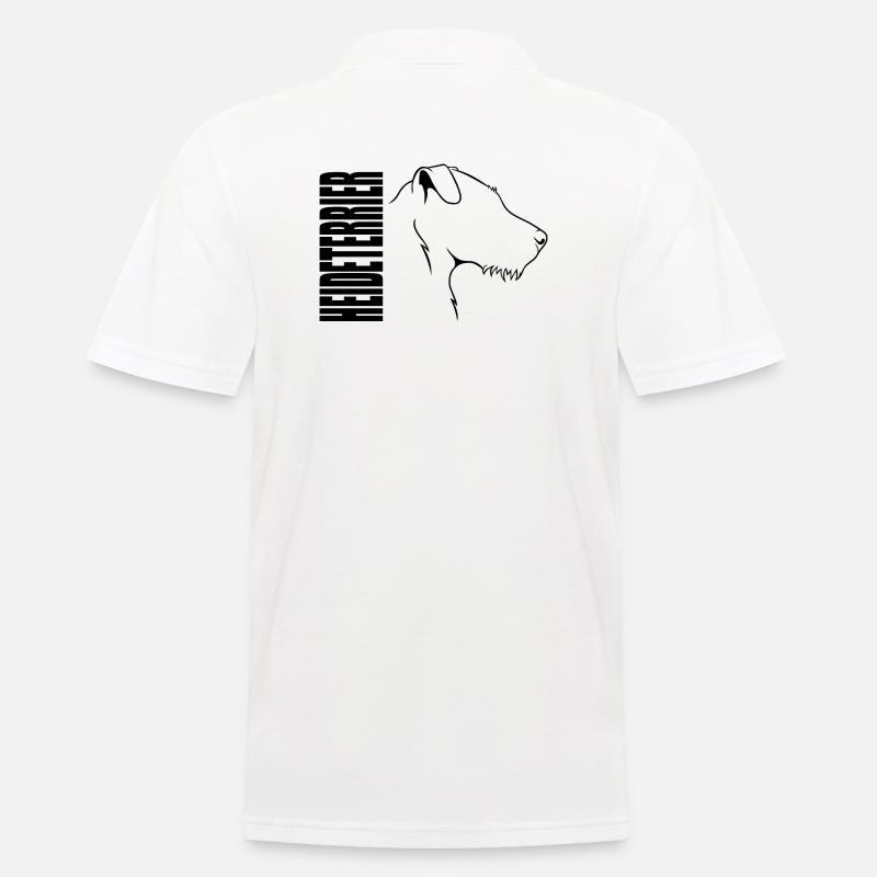 Heideterrier Profil Hunde Jagdhunde Wilsigns - Männer Poloshirt - Weiß