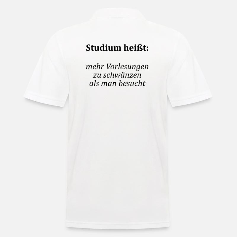 Unispruch "Vorlesungen schwänzen"Student Studenten - Männer Poloshirt - Weiß