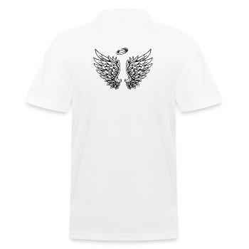 Wings Wings Angel Wings Flying - Men's Polo Shirt - white - Back - Kai (181cm)