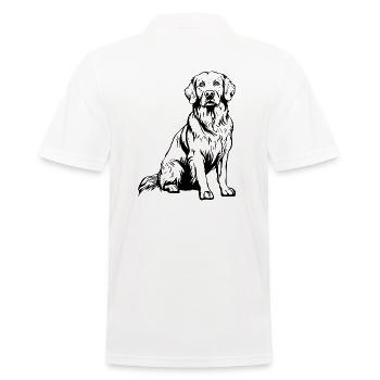 Golden Retriever Portrait Chien Chiens Wilsigns - Polo Homme - blanc - Dos - Kai (181cm)