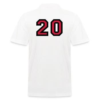Le numéro 20 - nombre de vingt - Polo Homme - blanc - Dos - Kai (181cm)